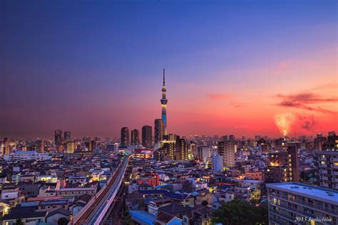 Wallpaper : city, sunset, skyline, landscape, Tokyo, Twilight, cityscape, nightshot, fireworks ...