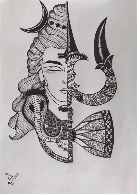 Lord Shiva | Boho art drawings, Book art drawings, Art drawings sketches creative