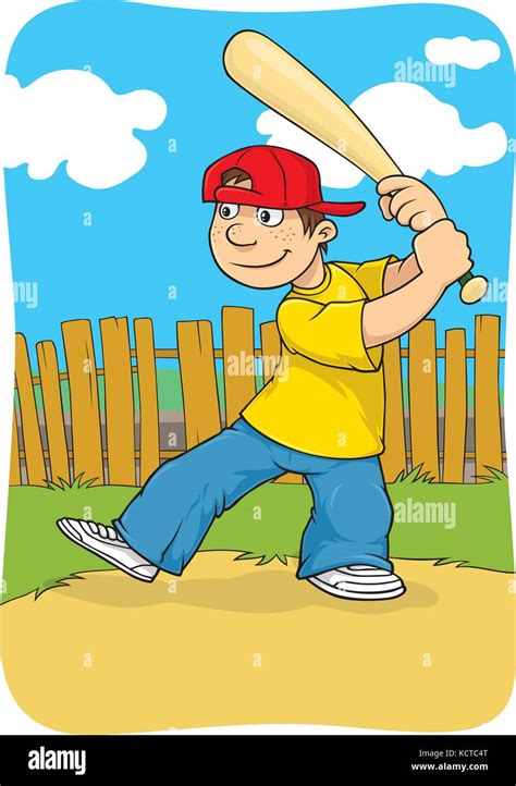 Cartoon boy with cap hi-res stock photography and images - Alamy