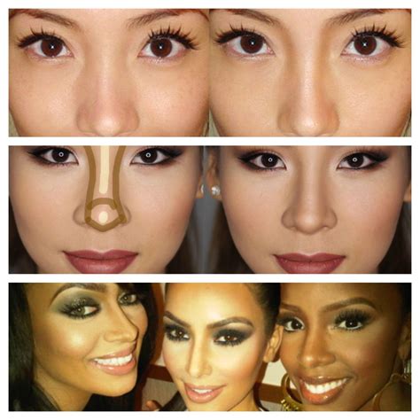 This asian girls are better than this celebs: just a line with the consealer let the nose look ...