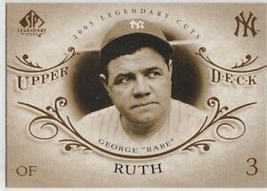 BABE RUTH New York Yankees Upper Deck SP LEGENDAY CUTS Baseball Card THE BAMBINO | eBay