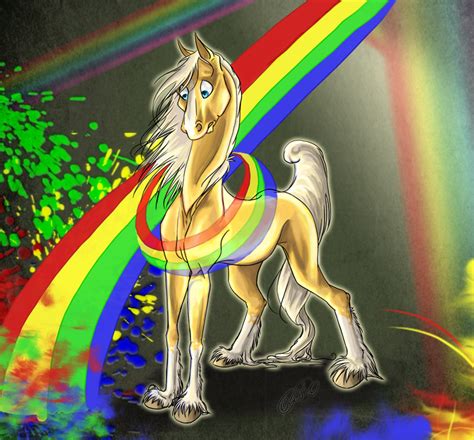 Rainbow horse by Devinshed on DeviantArt