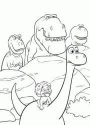 "The Good Dinosaur" coloring pages