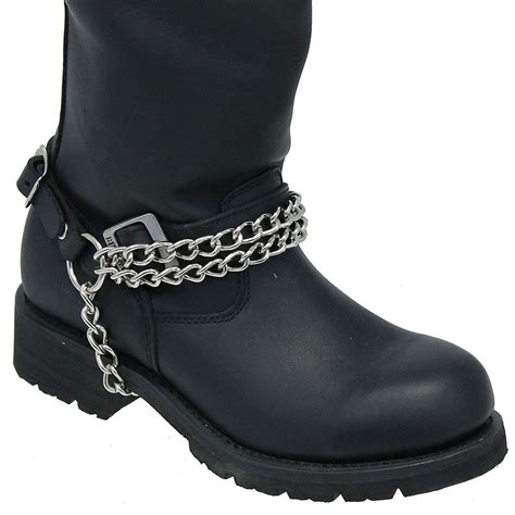 Double Heavy Chain Leather Boot Straps #BS21XK in 2020 | Leather chain, Boot straps, Boots