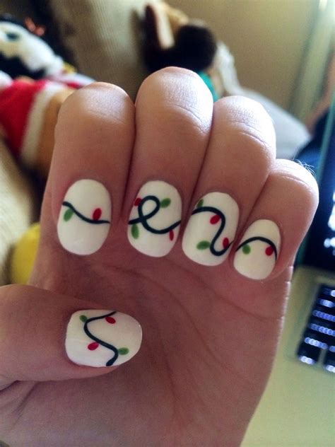 Christmas lights nails!