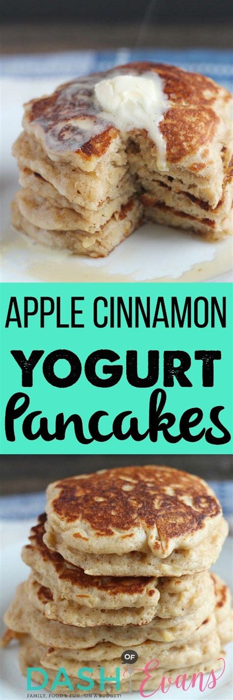 Light, fluffy pancakes using Nancy's Whole Milk yogurt and spiralized apples. YUM! via ...