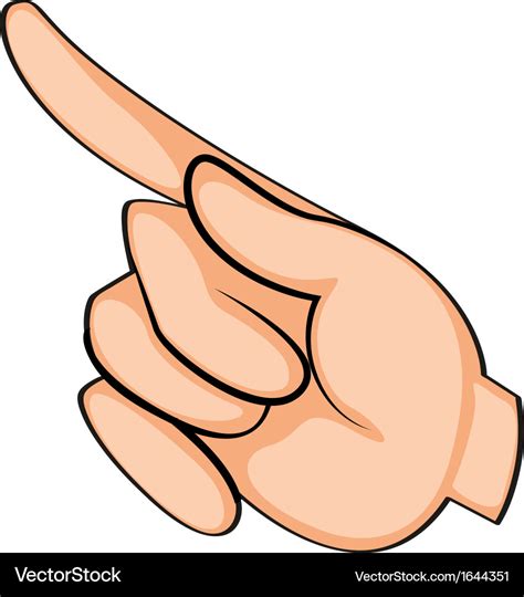 A finger pointing Royalty Free Vector Image - VectorStock