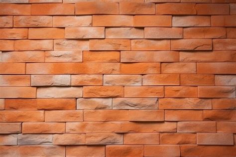 Premium AI Image | Orange and White Brick Wall Texture Background