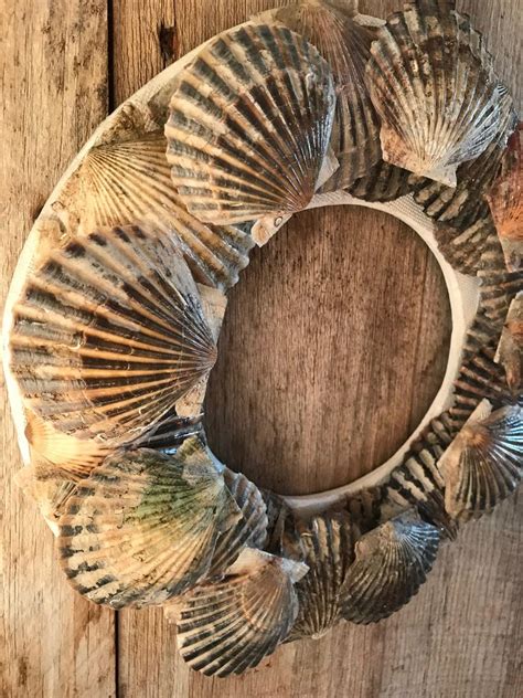 Scallop Shell Wreath 11 Inches Made with Cape Cod Shells | Etsy