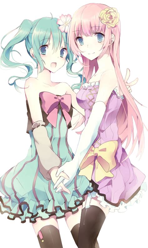 Hatsune Miku x Megurine Luka Render by RoyalPandy on DeviantArt