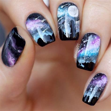 33 Ideas of Galaxy Nails You Need to Copy Immediately | Galaxy nail art, Nail art designs ...