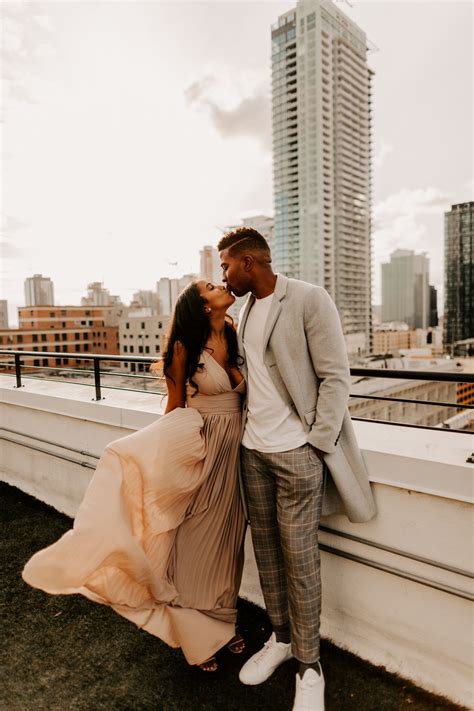 Downtown Los Angeles Rooftop Engagement Shoot — Tida Svy