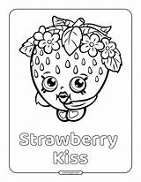 Printable Strawberry Kiss Shopkins PDF Coloring Pages sketch template
