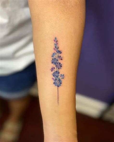 30 Pristine Larkspur Tattoo Designs with Meanings and Ideas - Body Art Guru