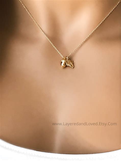 Kate Middleton Necklace BEST SELLER Acorn 14k Gold Filled - Etsy