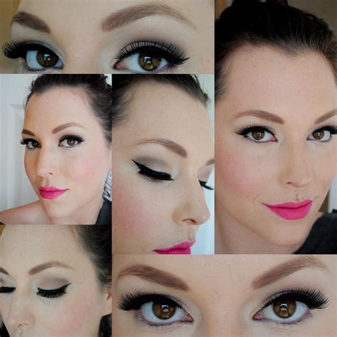 Cat eye + matte eyeshadow+ bright pink matte lipstick. Always an amazing look. | Cat eye makeup ...