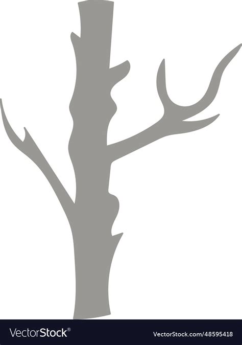 Tree trunk silhouette Royalty Free Vector Image