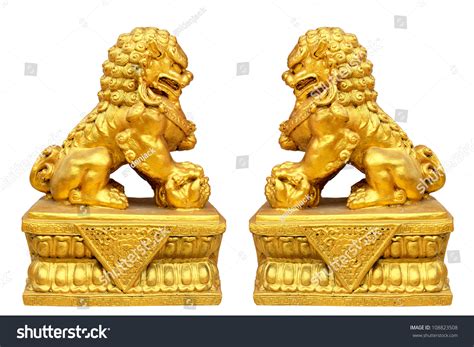 Gold Lion Statue Stock Photo 108823508 : Shutterstock