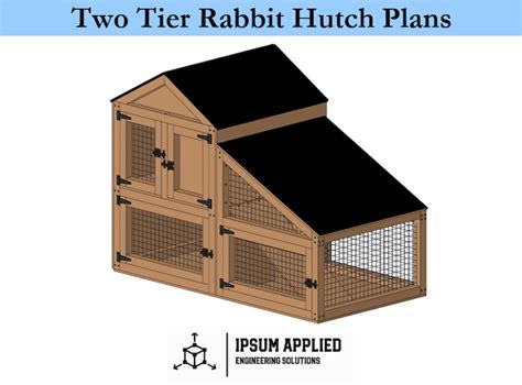 Two Tier Rabbit / Guinea Pig Hutch Plans & Assembly - Etsy Australia