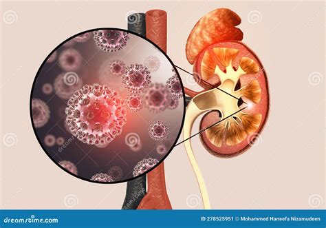 Kidney Disease Concept. Viral Infection Stock Illustration ...