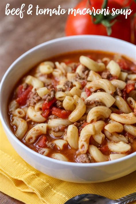 BEEF & TOMATO MACARONI SOUP