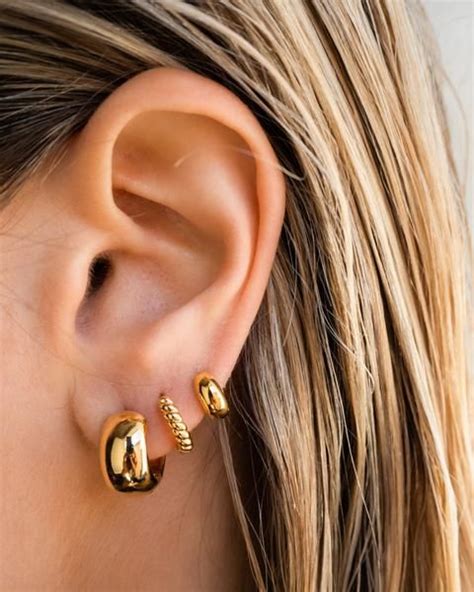 Mirabella Huggies (15mm)- Gold | Luv Aj | Ear jewelry, Jewelry, Earrings