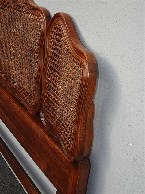 Vintage French Country Brown Cane Queen Full Headboard - Etsy