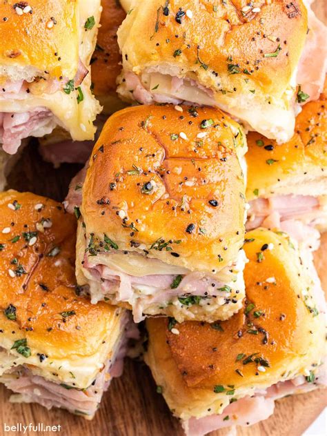 Hot Ham and Cheese Sliders - Belly Full