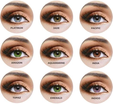 Bausch And Lomb Colored Lenses Chart