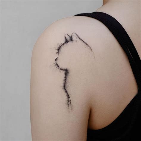 Tatuaje: Silueta gato en Tinta Negra por Studio by Sol, E. Nal ...