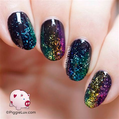 Rainbow Glitter Nails