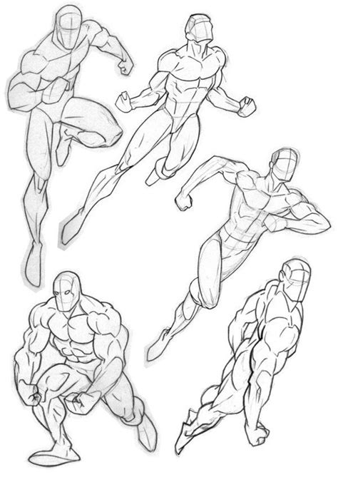 Superhero Poses Reference Of poses and gestures. | Human figure drawing, Figure drawing ...
