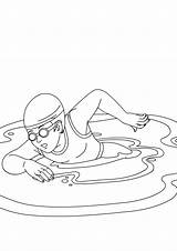 Coloring Pages  Kids Swimming Page sketch template