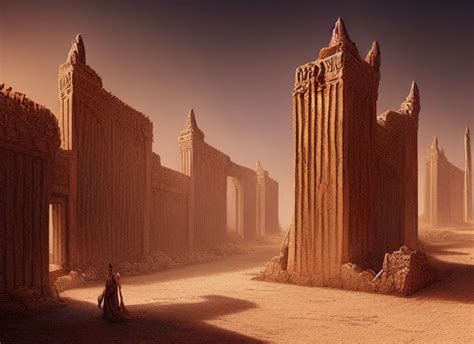 2164116871 Ancient Gates Of Babylon In The Middle by Haboryum on DeviantArt