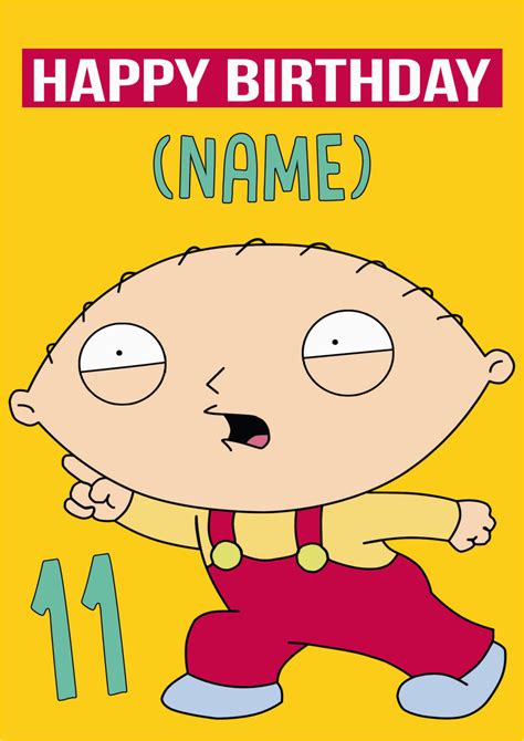 Personalised Simpsons Birthday Cards Personalised Family Guy Stewie Birthday Card | BirthdayBuzz