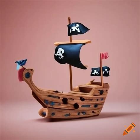 Diy cardboard pirate ship on Craiyon