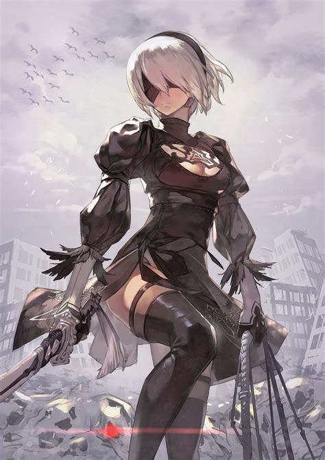 katahira | とぅーびー ☆ ⊳ 2B (nier: automata) republished w/permission | 2b nier, Nier automata, 2b ...