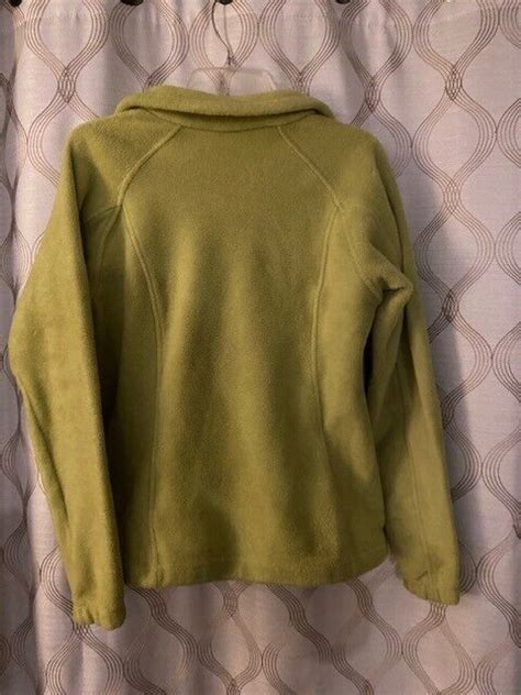 Columbia Women's Size Medium Green Zip-Up Fleece Jacket | eBay