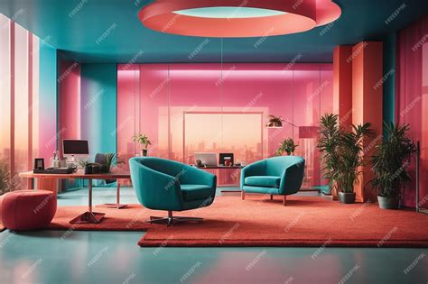 Premium AI Image | Modern office interior design 3d rendering concept