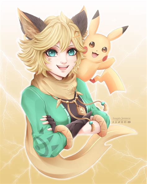 Joy (Mobile Legends) and Pikachu by AnagataJavanese on DeviantArt