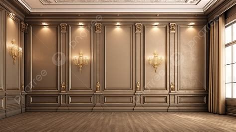 3d Rendering Of Luxurious Classic Style Interior Living Room With Brown Wall Decor On Granite ...