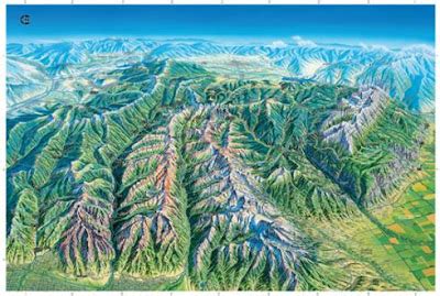 Wasatch Maps: Wasatch Front Panoramic Hiking Map