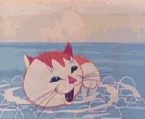 soviet animation swimming cat gif | WiffleGif