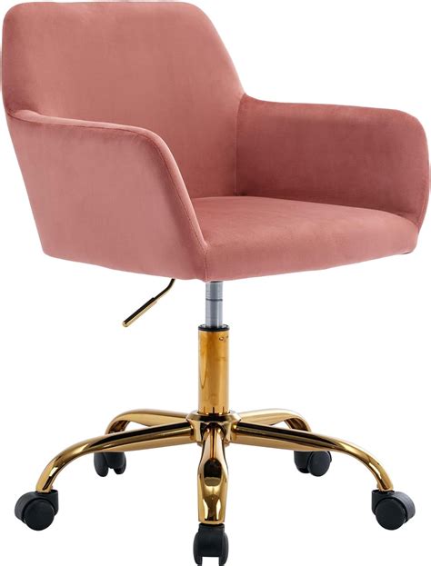 KCC Velvet Office Desk Chair, Comfy Swivel Modern Leisure Armchair with ...
