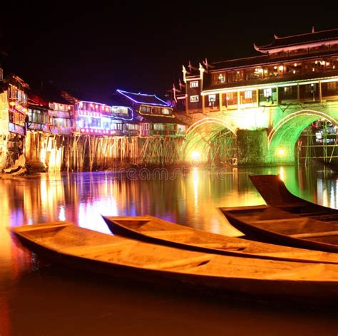 Chinese night scenes stock photo. Image of nice, color - 5405944