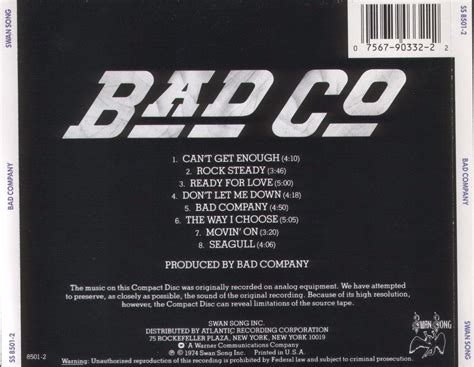 Musicotherapia: Bad Company - Bad Co (1974)