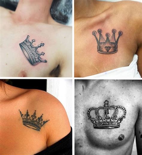 crown tattoos on chest for females - howtodrawbodyposesstepbystepmale