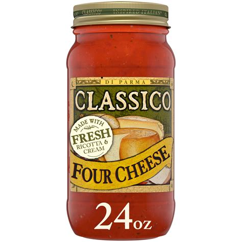 Classico Four Cheese Spaghetti Pasta Sauce, 24 oz. Jar - Walmart.com