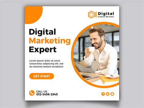 Digital Marketing Social Media Post Template by Md. Abdus Sattar on Dribbble