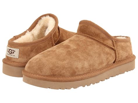 UGG - Classic Slipper (Chestnut Suede) Women's Slip on Shoes | Slippers.com - Shop Comfy